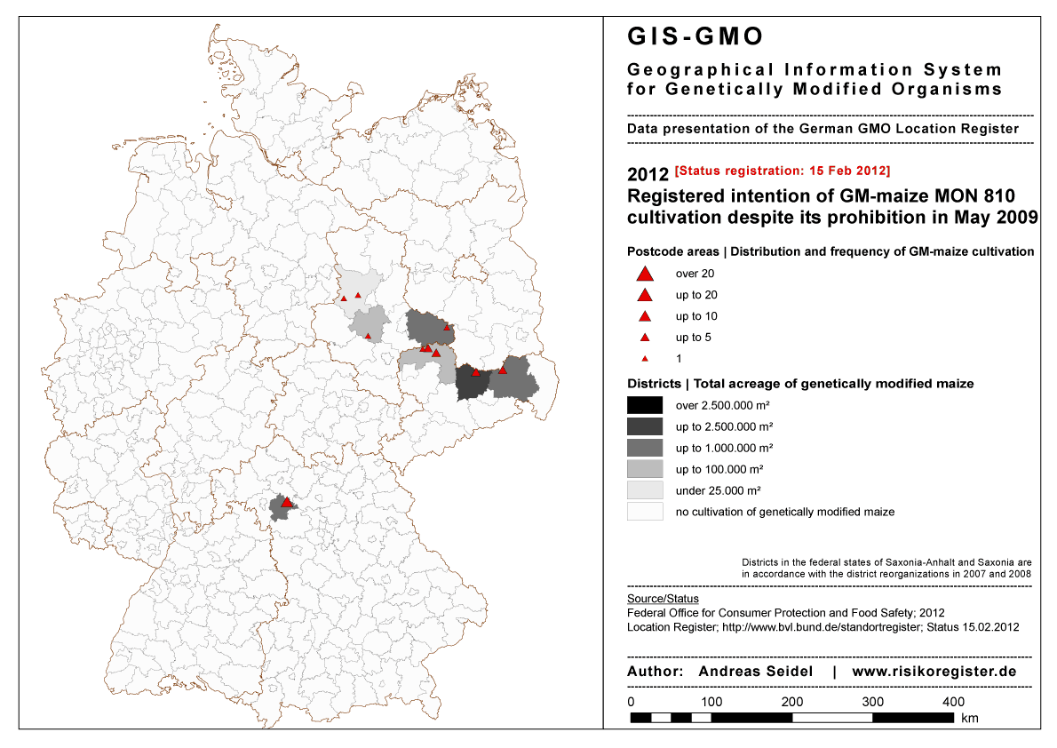 Geplanter Anbau von Gentechnikmais 2012 trotz aktuellem Anbauverbot fr MON 810