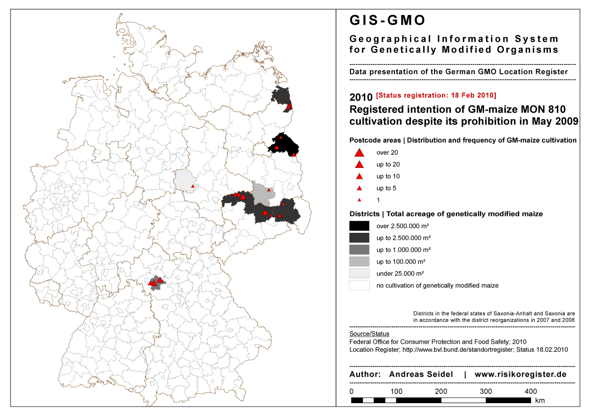 Geplanter Anbau von Gentechnikmais 2010 trotz aktuellem Anbauverbot fr MON 810