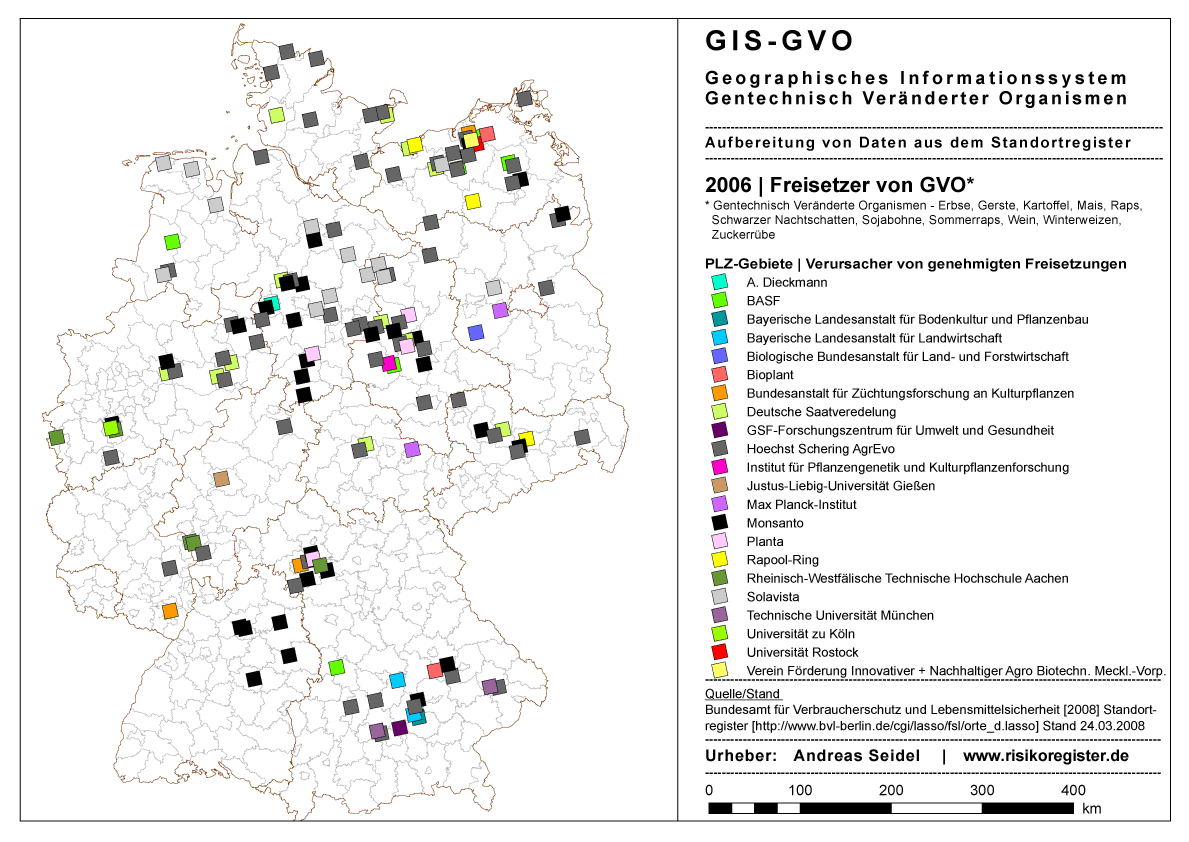 Freisetzer von gentechnisch vernderten Organismen (GVO) 2006